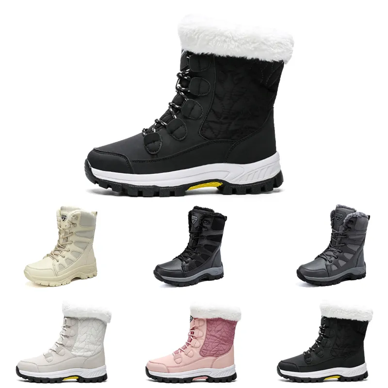 أحدث أحذية الشتاء أحذية أحذية النساء الوردي في الهواء الطلق الثلج الدافئ الفخمة الحذاء الموضة تنفس الرجال المدربين النسائيين الرياضيين أحذية رياضية 36-46 يورو 36-46