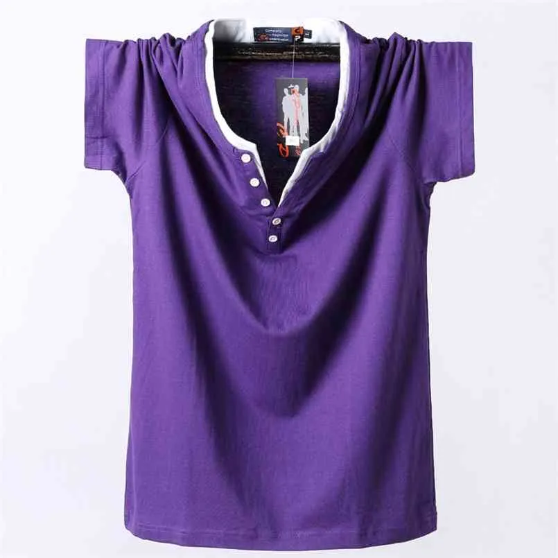 Plus Size 5XL 6XL 7XL 8XL Men Big Tall -shirt Short Sleeves Oversized Shirt Cotton Male Large op ee Summer Fit 210707