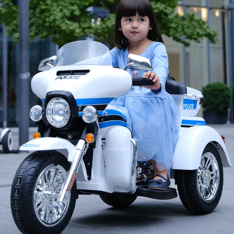 Moto Électrique Pour Enfants, Tricycle À Trois Roues, Voiture De Police,  Poussette De Chargement, Bébé Fille Et Garçon, Voiture Électrique Pour  Enfants Du 1.537,64 €