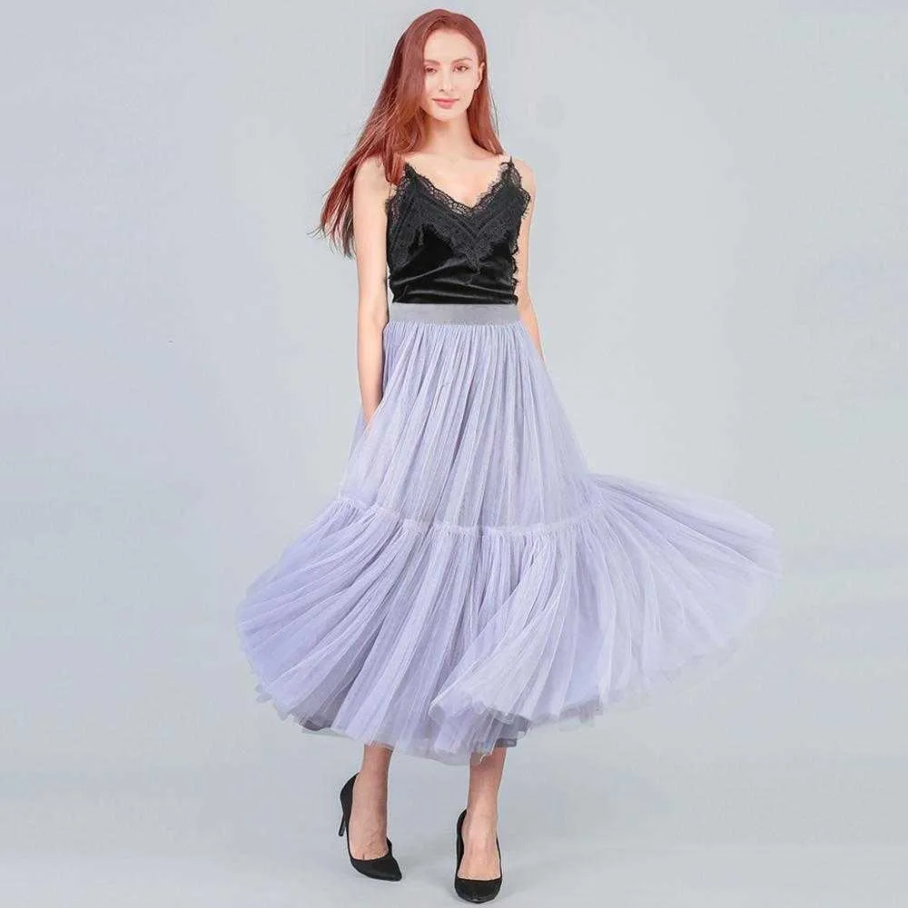 Tulle Jupes PlissÃ©es Longues Longue Jupe En Tulle Jupe Maxi