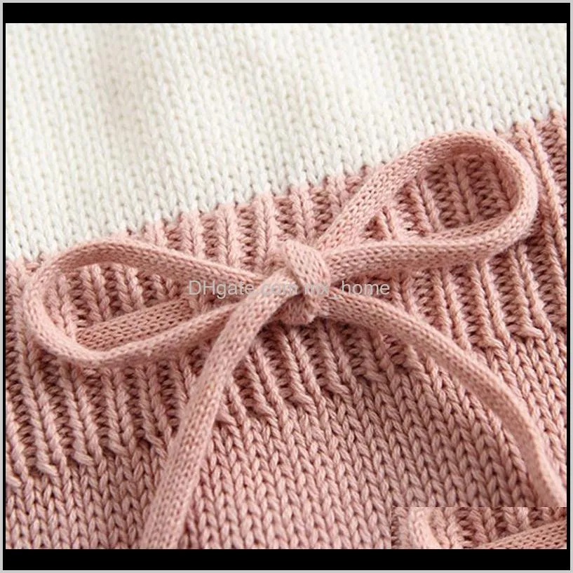 newborn girls baby knitted rompers long sleeve embroidered wool jumpsuit kids onesies girls outfits clothes 0-3t with knitted cap