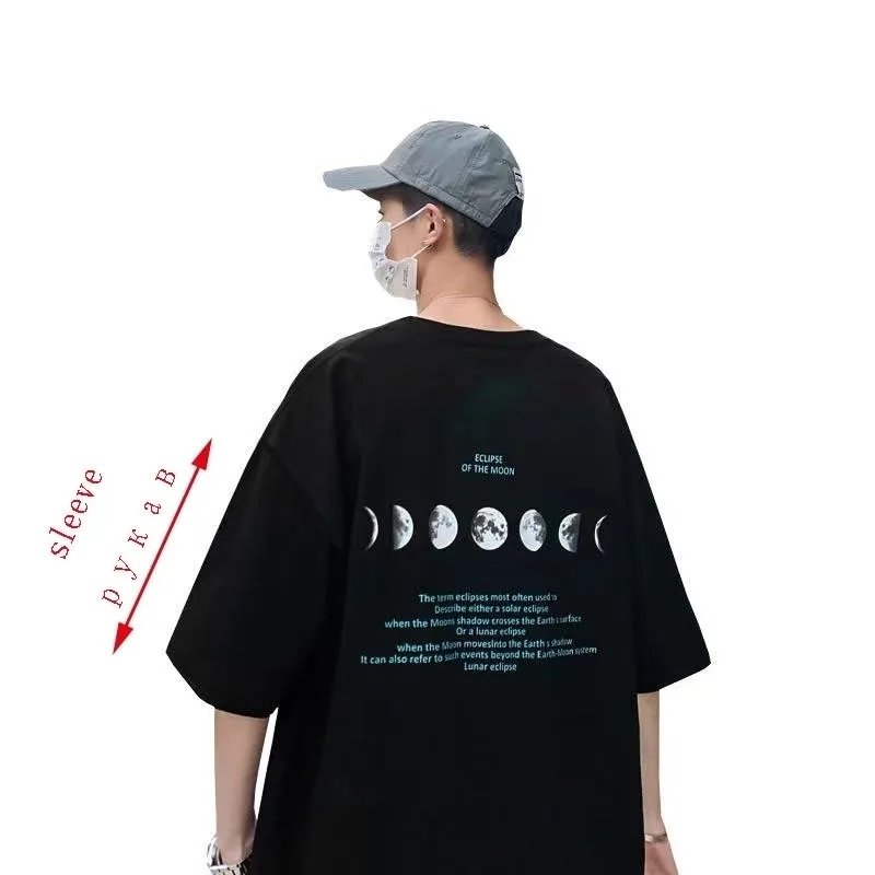 Estilo coreano Lucky Impreso Camisetas de manga corta Nuevas camisetas para hombres Verano Hip Hop Casual Tops Streetwear 210410