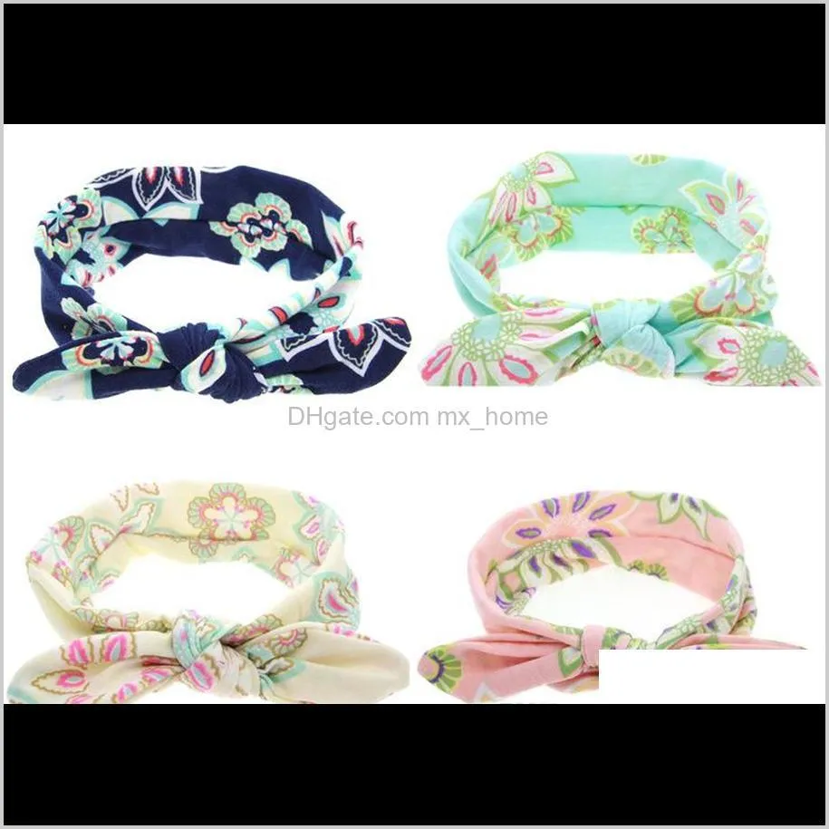 new baby bowknot flower turban twist head wrap twisted knot soft hair band kids headbands bandanas hair accessories shipping