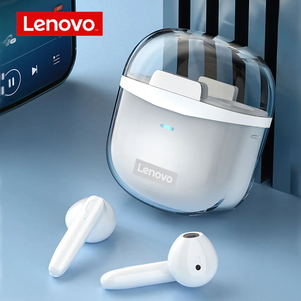 Orijinal Lenovo XT96 TWS Kablosuz Kulaklıklar Bluetooth 5.1 Kulaklık Kontrolü Stereo Gürültü azaltma Mikrofon Düşük Gizli