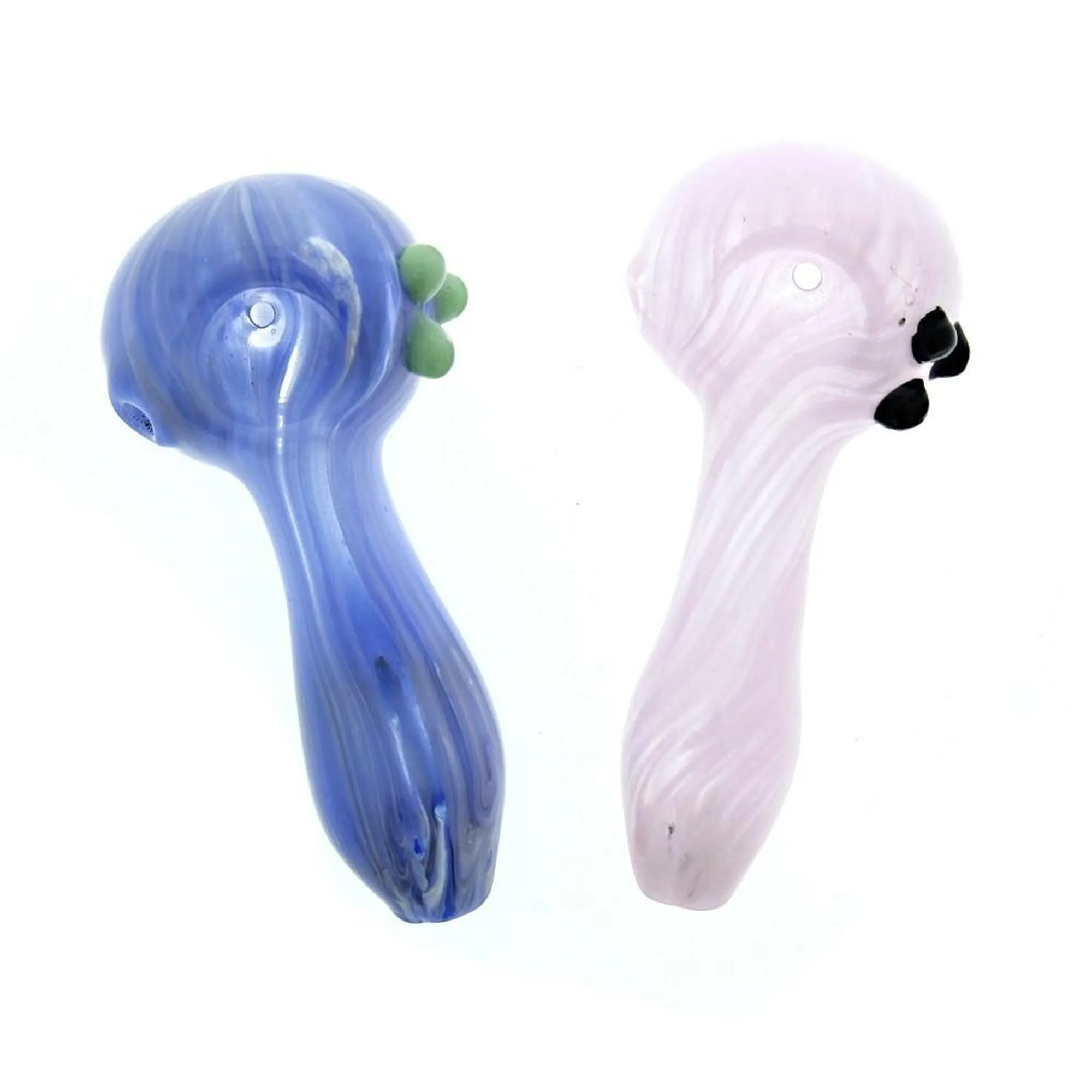 Cool Pipes Pyrex Thick Glass Fancy Colorful Handmade Dry Herb Tobacco Bong Handpipe Oil Rigs Design innovativo Decorazione di lusso Supporto per fumatori DHL Free