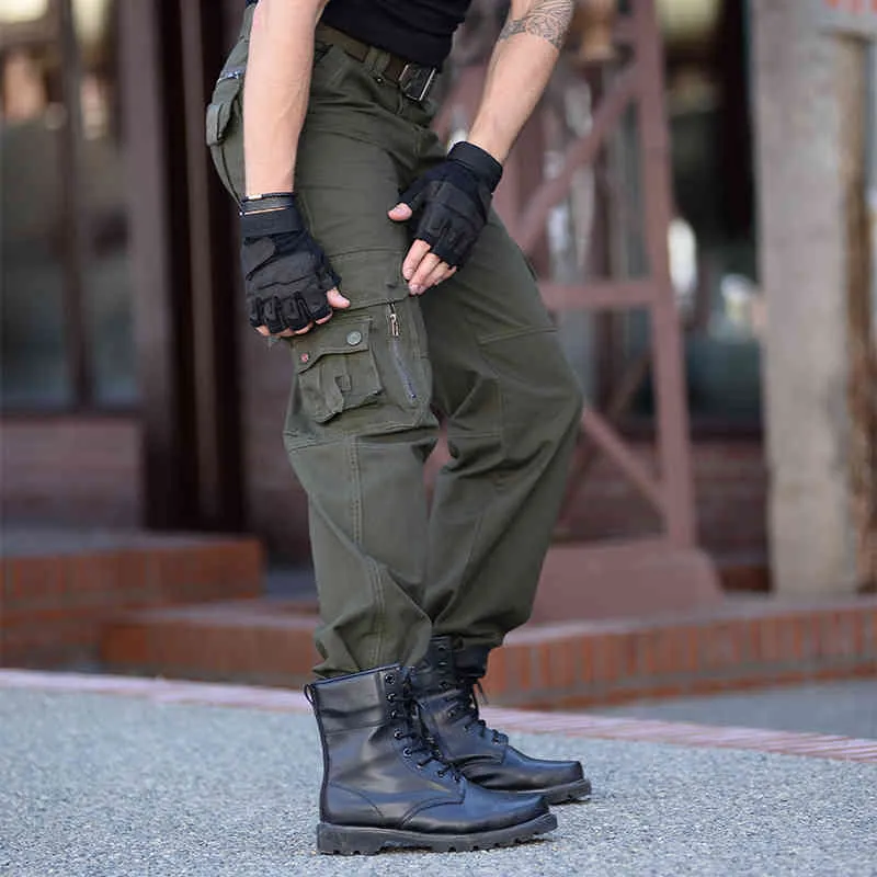 Military Clothing Urban Tactical Pants Men Cotton SWAT Army Cargo Pants  Casual Many Pockets Zipper Soldier Combat Trousers Male 210518 From 37,52 €