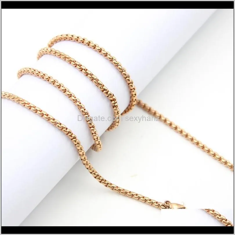 Wholesale chains! 18``,20``,24``,28``,32`` square rolo chain Stainless steel floating locket chains 2.6mm width necklace chain