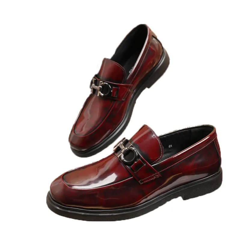 Oxfords In Pelle Genuina Slittamento Su Mocassini Uomini Nero