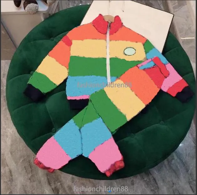 Childrens Coat Byxor Set Kids Designer Höst Baby Boys Girls Tracksuit Sport Passar Barnkläder