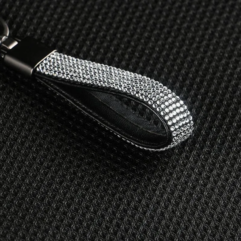 Shiny Rhinestone Crystal Mens Leather Keychain Holder For Car Keys Interior  Accessory For Women Miri22 From Miriamalen, $9.01