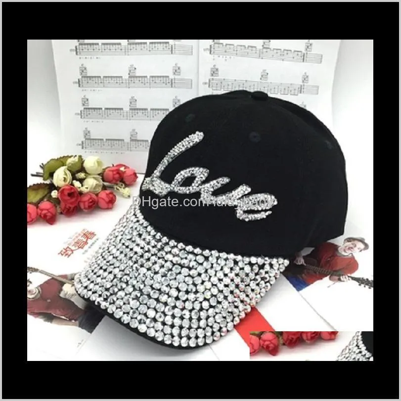 ins fashion luxury designer colorful diamonds crystal crown blue jeans demin summer baseball ball caps for women girls sun hats