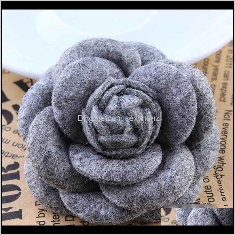 handmade fabric camellia flower brooch pin badge unisex wedding party costume jewelry clothes accessories big brooches for women