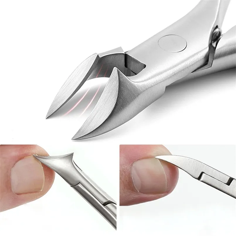 Rvs nagelknipper trimmer Ingegroeide pedicure zorg professionele Cutter nipper gereedschap voor voeten teennagel paronychia verbeteren 211007