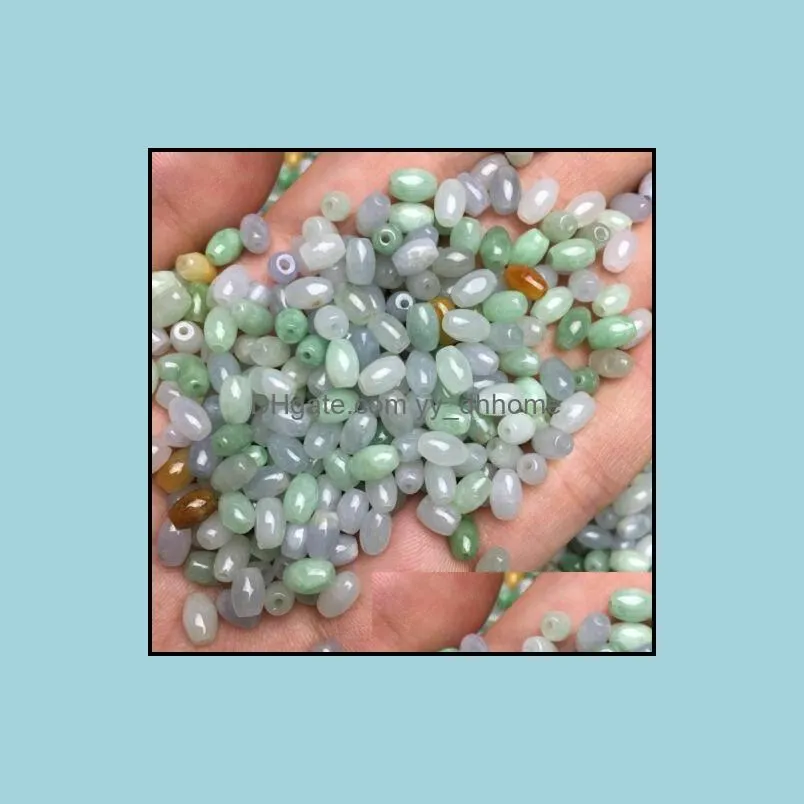 4x6mm 100% Natural Lucky oval bead Grade A Jade ICE Jadeite Gemstones