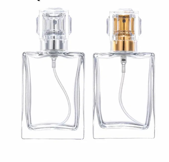 Flacons de pulvérisation de parfum en verre, flacons de pulvérisation transparents portables, atomiseur de parfum rechargeable, 30ML, 2021