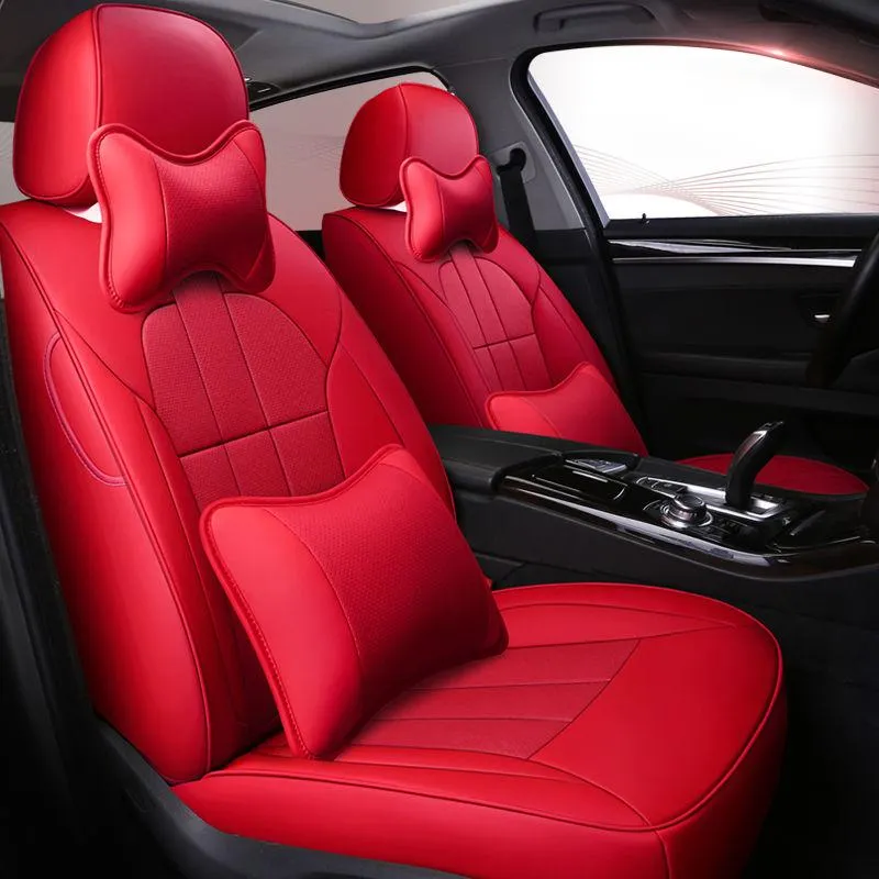 يغطي مقعد السيارة مخصص خاص بو الجلود ل H2 H3 سيارة التصميم اكسسوارات السيارات ملصقات السجاد 3D وسادة