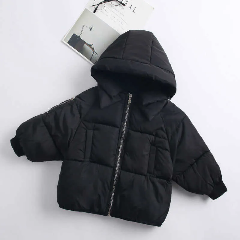 2-6YRY Dorywczo dziecięcy płaszcz Dziewczyna zimna zima ciepły kapturzowany płaszcz dziecięcy bawełna wyściełane ubrania dzieci ciepła kurtka H0910