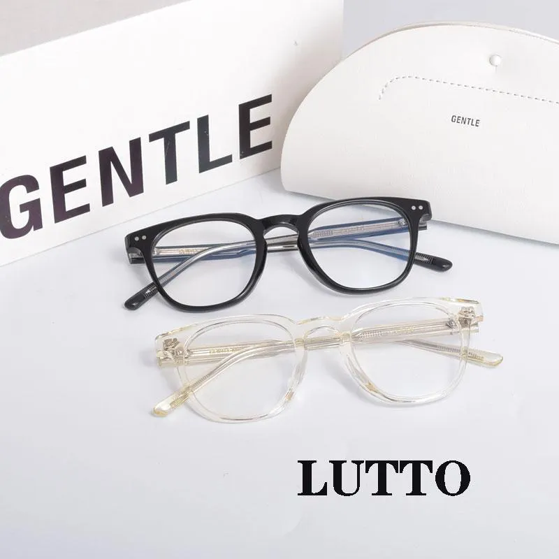 Fashion Sunglasses Frames 2021 Korean Brand Optical Eyeglasses Frame LUTTO Acetate Myopia Reading Presciption Eyewear With Case