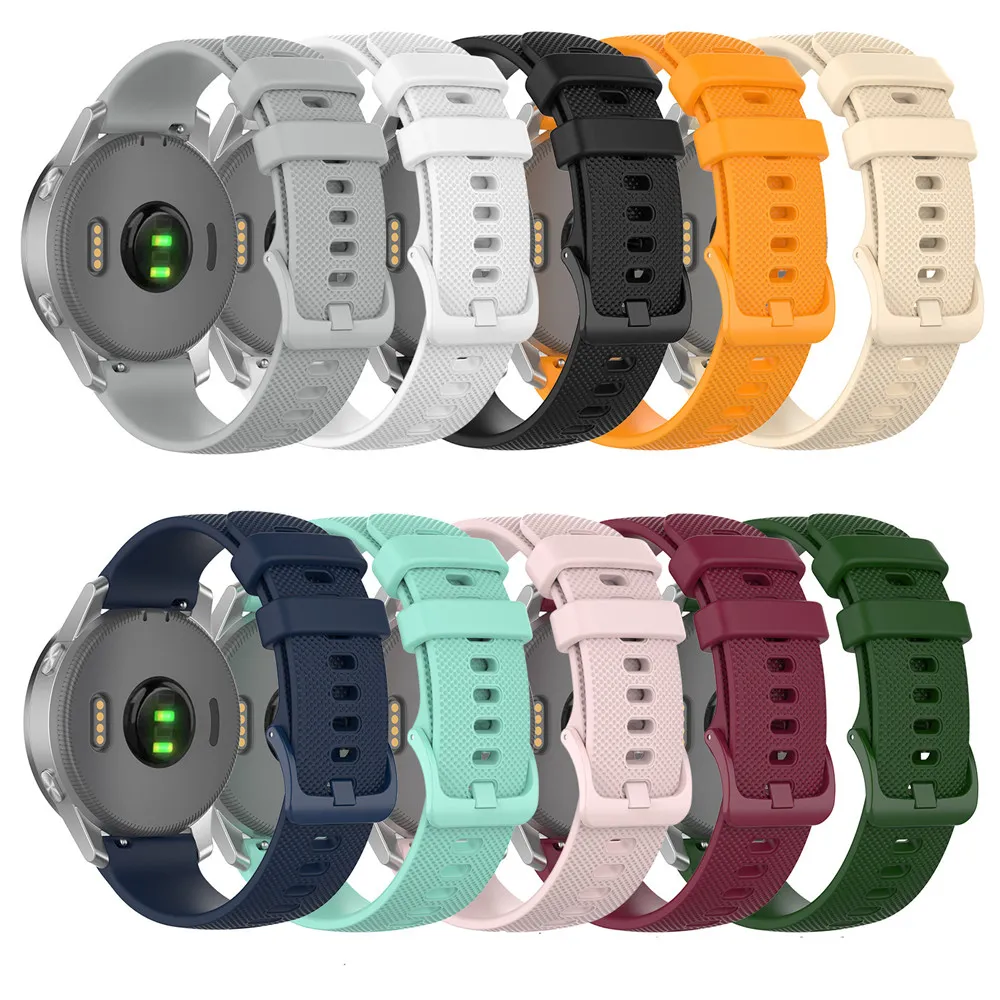 삼성 갤럭시 시계 42mm / garmin vivoactive 3 / vivoactive 4 4s / forerunner 645 실리콘 스트랩 시계 밴드 용 18 20 20 22mm 밴드