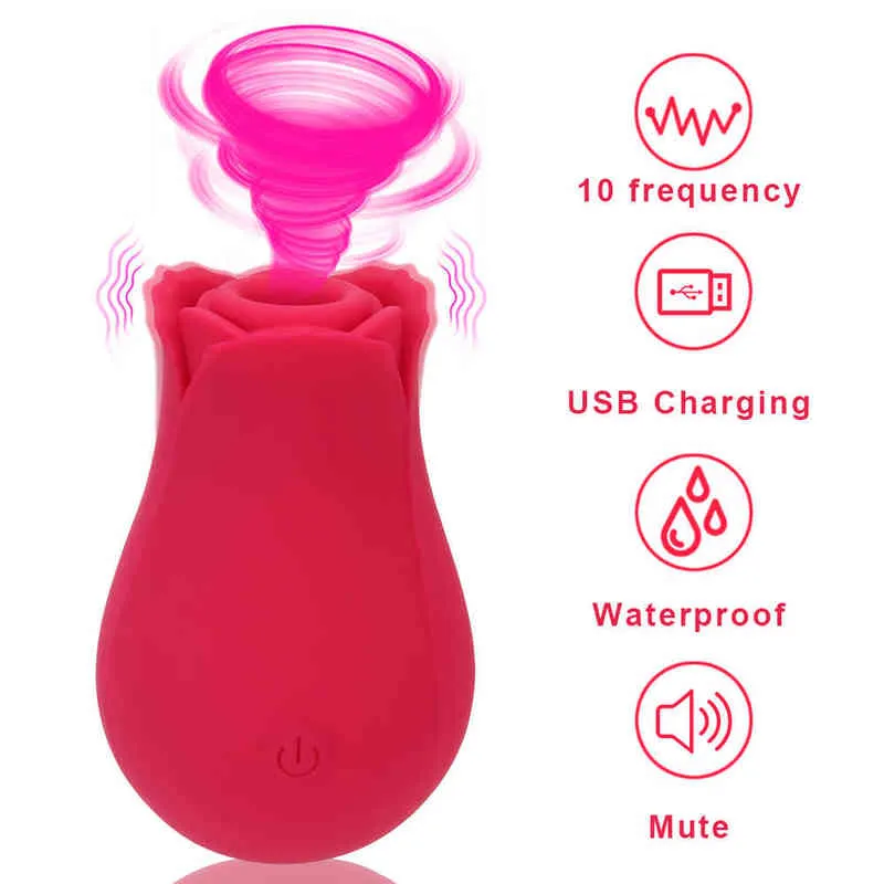 NXY wibratory łechtaczka stymulacja dorosłych sex zabawki produkty intymna dobra róża kształt 10 prędkości pochwy ssące doustne sutki sser 0210