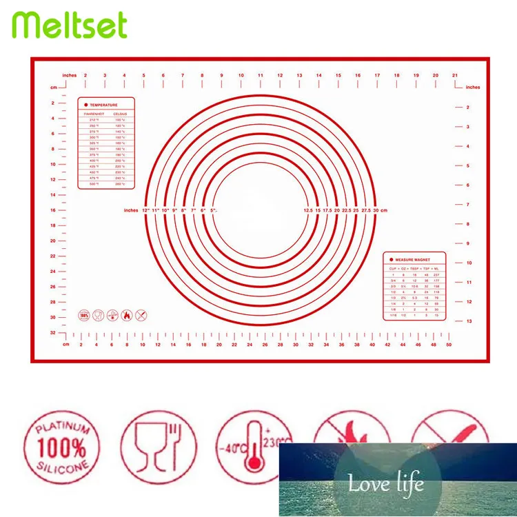 Tapis de cuisson en Silicone, 60x40cm, antiadhésif, pour pâte à rouler, pour cookies, macarons, feuilles, doublures d'ustensiles de cuisson