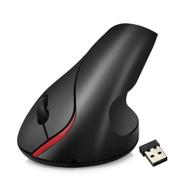 Mouse da gioco verticale ergonomico 5 pulsanti Mouse ricaricabili wireless RGB per PC Laptop Controller di gioco per computer Joystick