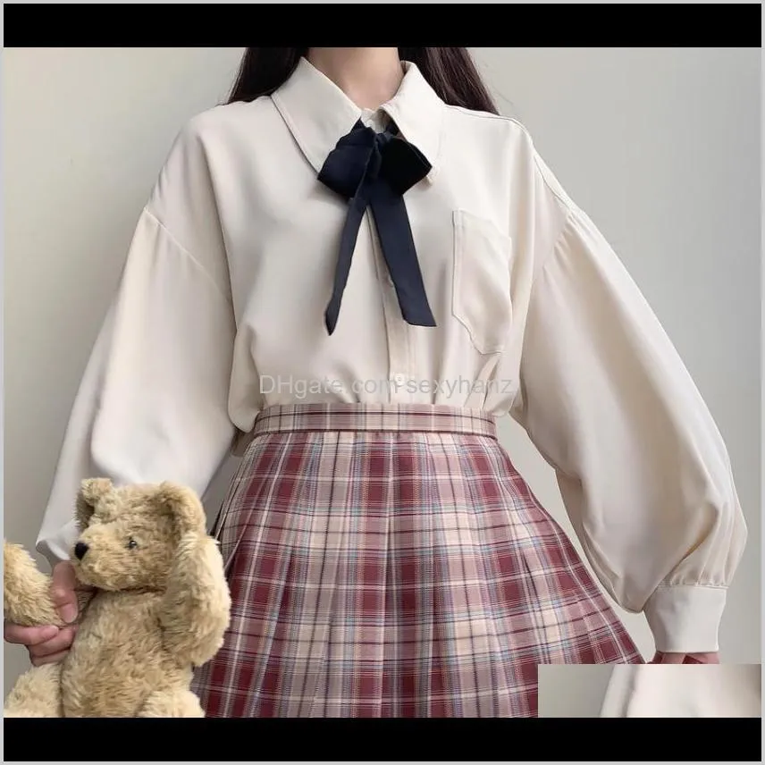 white jk blouse shirt v neck navy sailor suit japanese school uniform blouse girls pleated vestidos vintage shirt for jk dress