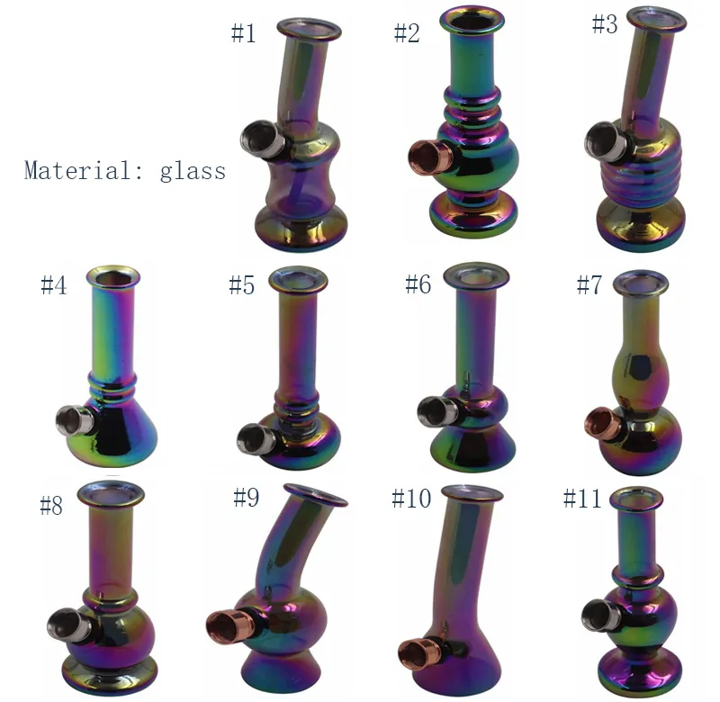 Acessórios para fumar Mini Glass Bongs Hookahs Tubos de água Livre DHL Portátil Cachimboa Material: Transparente-vidro 240 / caixa