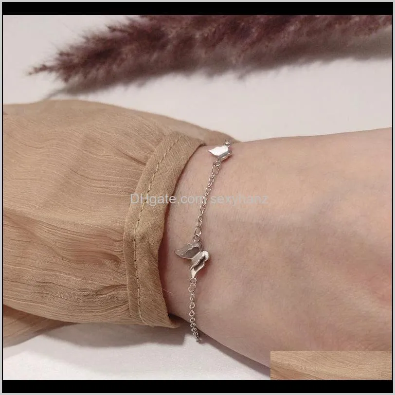 river charms butterfly bead women bracelet silver color female bracelets adjustable 15cm to 18.5cm fashion jewelry gifts