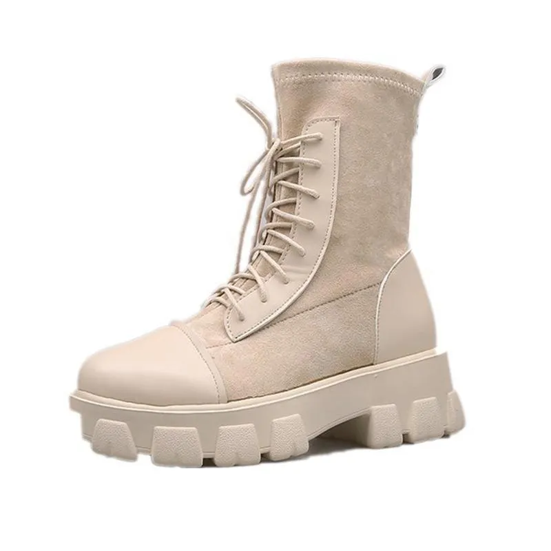 Botas 2021 Mulheres Pretas Peúk Punk Gótico Mulheres Tênis Sapatos Plataforma Branco Laço Fresco