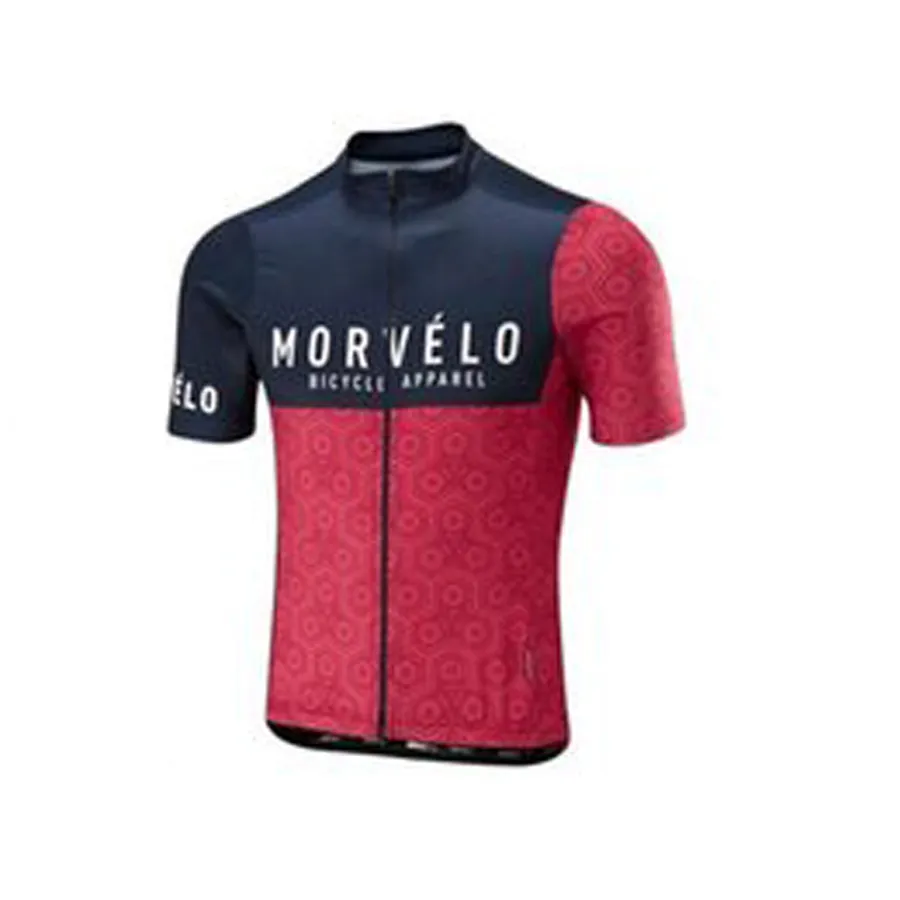 Morvelo Pro Team Maillot de cyclisme respirant à manches courtes pour hommes Chemises de course sur route Équitation Hauts de vélo Maillot de sport de plein air S21042327