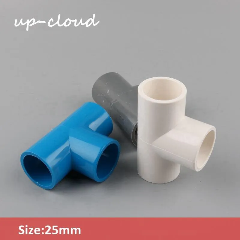 Bewässerungsgeräte 2 Stück UP-CLOUD 25 mm PVC-Rohr-T-Verbindungsstück Gartenbewässerung 3-Wege-Verbindungen T-Typ-Hartrohr-Adapter Aquarium-Wasserversorgung