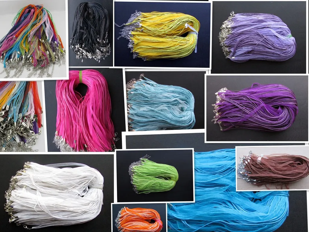 necklace chains snow yarn rope cowhide necklaces mix color Length 45+5cm