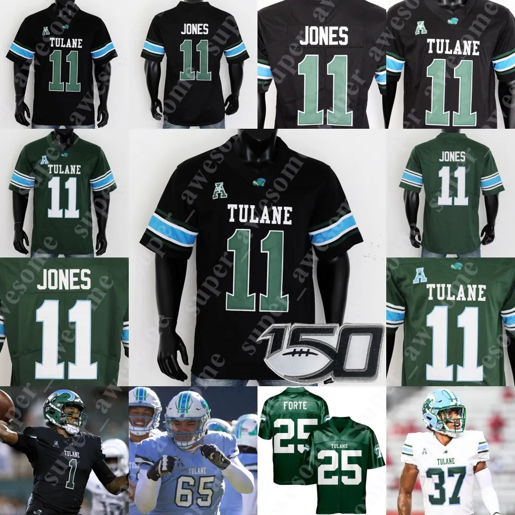 Tulane Green Wave Fußballtrikot Justin Ibieta Iverson Celestine Michael Pratt Jaetavian Toles Tyrick James Tyjae Spears Phat Watts Cameron Carroll Nick Anderson