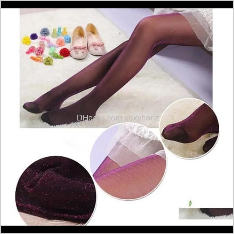 ladies multi-color colored pearl tight hot sale women summer gold silk thin tights bright silk female stockings tights