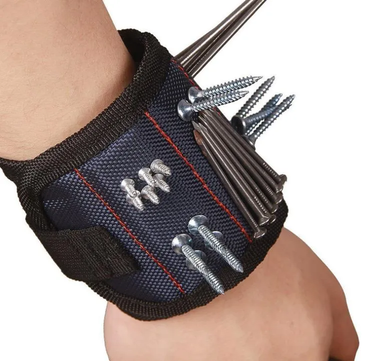 Other Hand Tools Magnetic Wristband Pocket-Tool Belt Pouch Bag Screws Holder Holding Tool Magnetic bracelets Practical strong Chuck wrist Toolkit SN3364