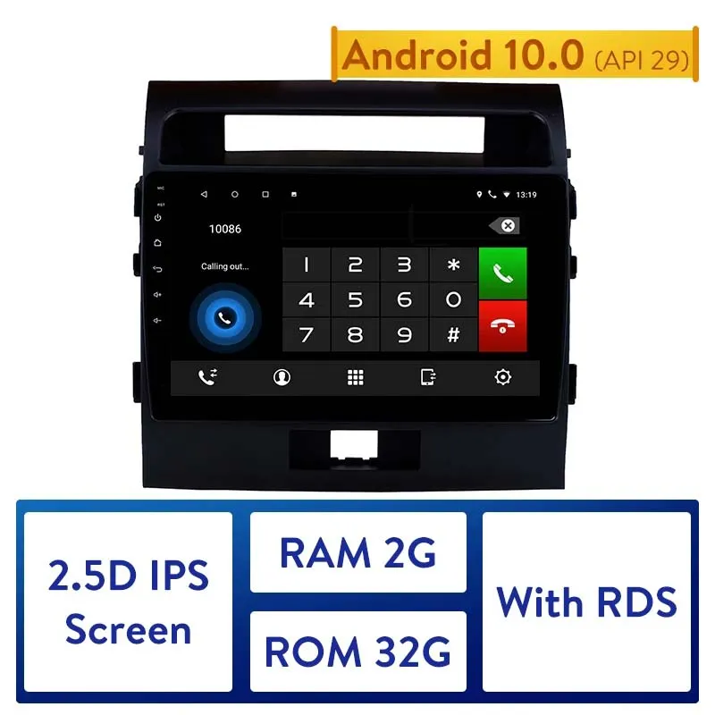 2din Android 10.0 Car DVD Bluetooth WiFi Multimedia Player Nawigacja GPS na lata 2007-2017 TOYOTA CRUISER FJ