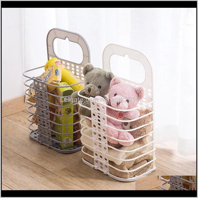 bathroom folding laundry hamper dirty clothes basket wall hanging household plastic clothes storage basket bathroom laundry basket