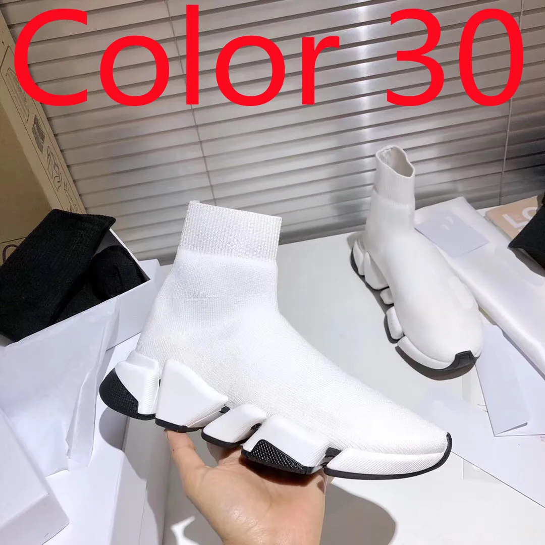 High quality womens socks boots fashion elastic boots womens short boots spring and autumn thick bottom mens and womens sizes 34-45