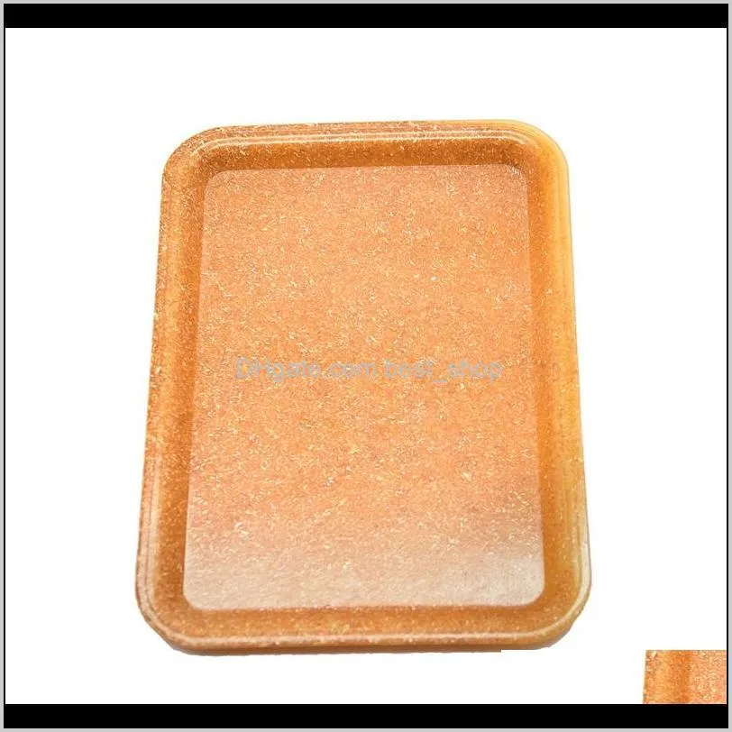 solid color rectangle ashtraies smoke smoking plastic rolling tray home flax bar office yellow durable unbreak hot sale 3 5kqa m2