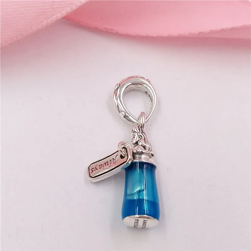 kit per la creazione di gioielli in argento catene set di perline braccialetto scatola Disny Alic nel paese delle meraviglie Drink Me Dangle braccialetti con ciondoli per ragazze collana wo_voghion.com