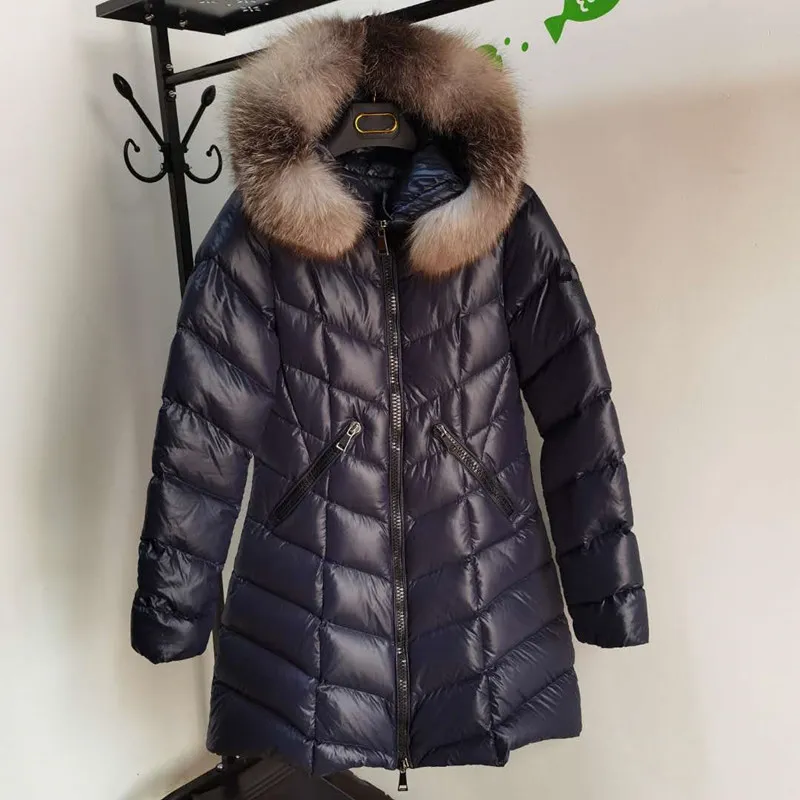 Femmes veste d'hiver vers le bas Parka manteaux Top qualité manteau décontracté en plein air chaud plume Outwear épaissir allonger S-2XL-