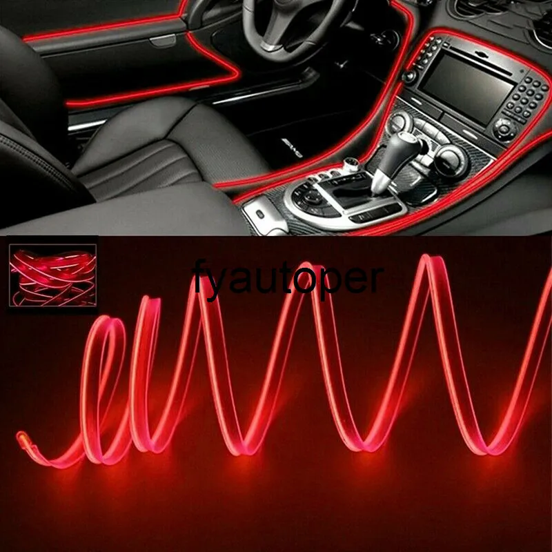 5 Metri LED Rosso Auto Intrattenimento Auto Luce Vento Interni Decor  Atmosfera Filo Striscia Lampada Accessori Prodotti Auto Da 8,39 €