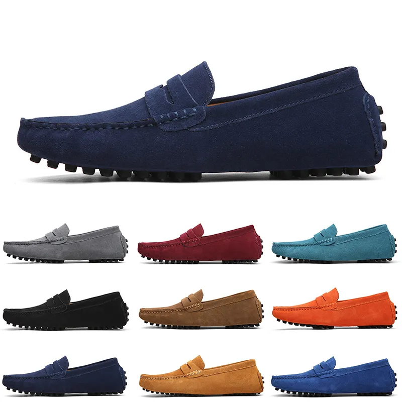 GAI scarpe casual in pelle scamosciata da uomo non di marca di buona qualità nero azzurro vino rosso grigio arancione verde marrone scarpe da uomo in pelle pigra