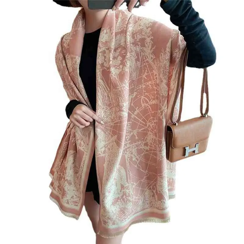 Zima Nowy Vintage Moda Szalik 2021 Kaszmir Zagęszczona Podróży Moda Szalik zimowy dla kobiet