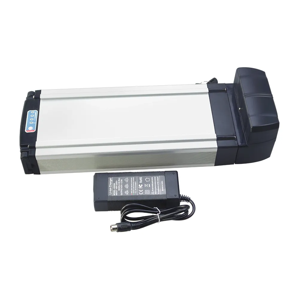 EU US NO TAX 250W 500W ebike rear rack battery pack 36V 10Ah 12Ah 15Ah 17.5Ah 20Ah electric bike batteries with 42V Charger