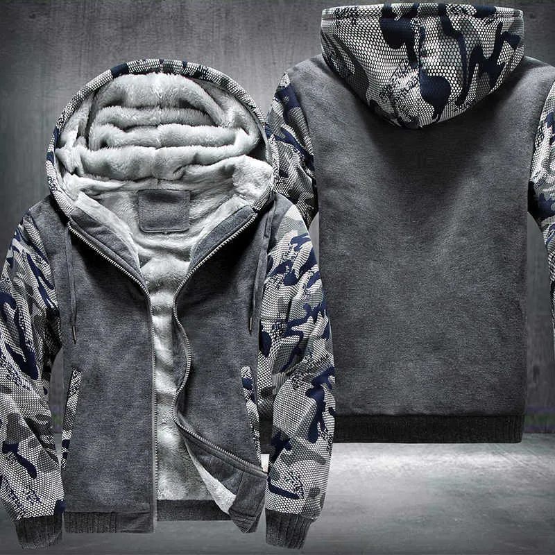 Mens Thicken Fleece Fleece Lined Hoodie With Printed Pattern USA  Plus/EU/American Size Zipper Coat Jacket 210813 From Mu03, $38.38