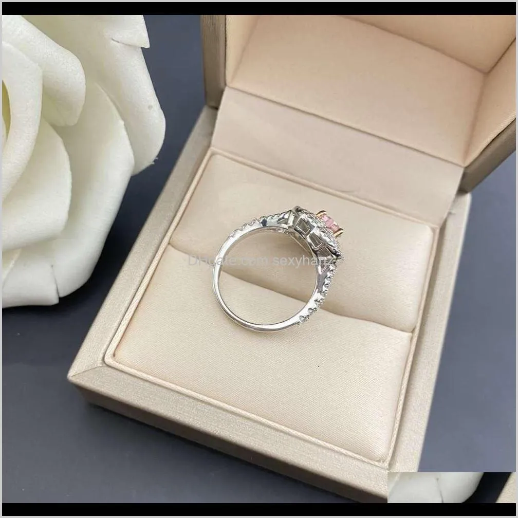 shipai`s hot selling heart-shaped ring copper plated platinum luxury set hand ornaments