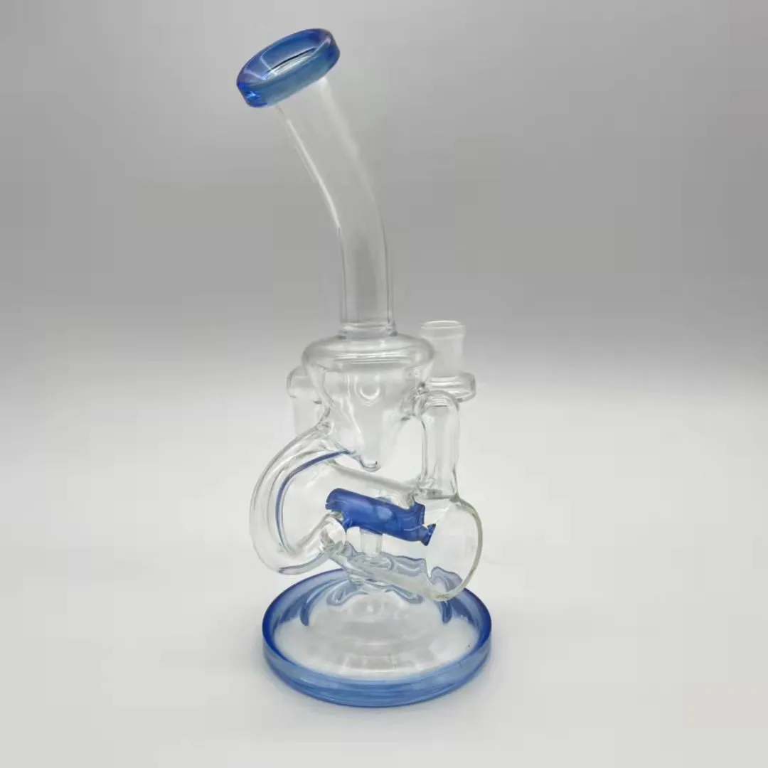 11 to 14 Inches Hookah Glass Bong Dabber Rig Recycler Pipes Water Bongs Smoke Pipe 14.4mm Female Joint with Quartz Banger