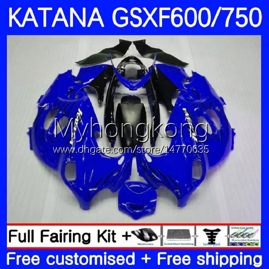 Комплект для тела для Suzuki Katana GSXF750 GSXF 600 750 CC GSX600F 03 04 05 06 07 18NO.56 600CC GSX750F GSXF-750 GSXF600 750CC 2003 2004 2005 2006 2007 OEM Light Blue Finalings